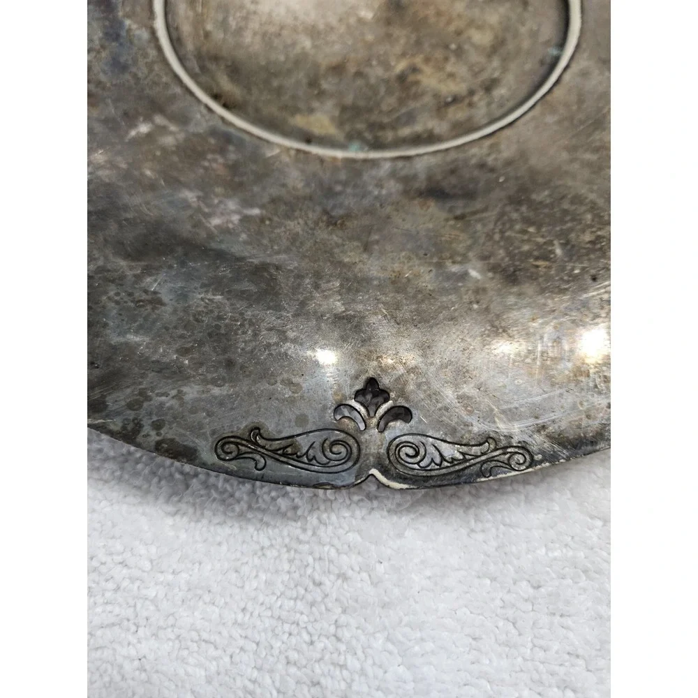 Vintage Poole Silver Co. Round EPNS 1066 Silver Platter Taunton, Massachusetts